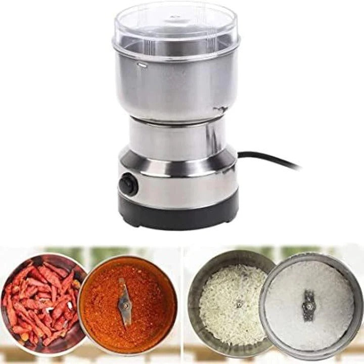 Mini Electric Grinder Machine 300W Stainless Steel – Coffee, Spice &amp; Masala Blender (220V)