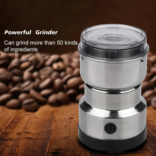 Mini Electric Grinder Machine 300W Stainless Steel – Coffee, Spice &amp; Masala Blender (220V)